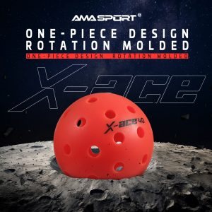 AMA SPORT X-ACE 40 PICKLEBALL BALLS (RED)