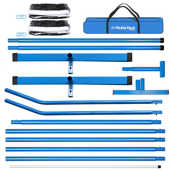 PICKLETECH 2-in-1 PORTABLE PICKLEBALL NET (BLUE) - Image 3