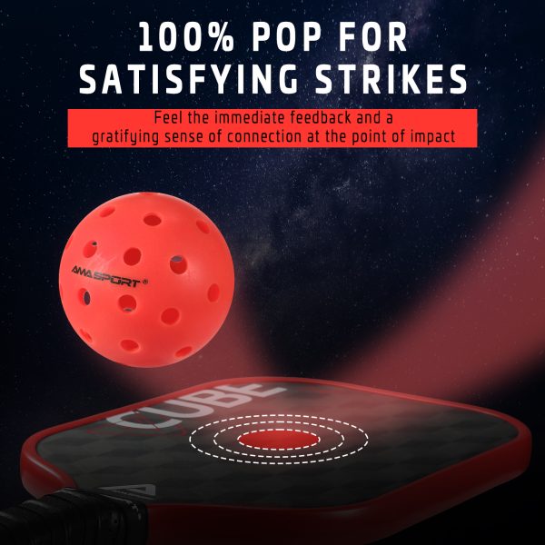 AMA SPORT X-ACE 40 PICKLEBALL BALLS (RED) - Image 5