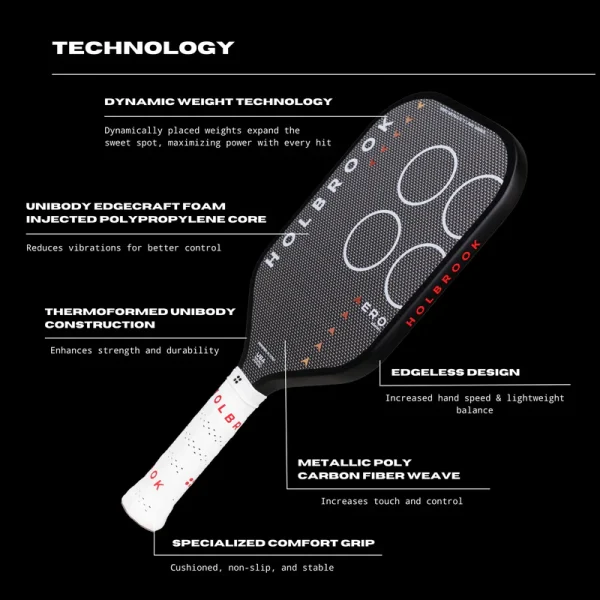 HOLBROOK PRO - AERO METALLIC T 16MM PICKLEBALL PADDLE - Image 8