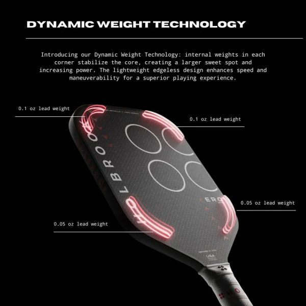 HOLBROOK PRO - AERO METALLIC T 16MM PICKLEBALL PADDLE - Image 9