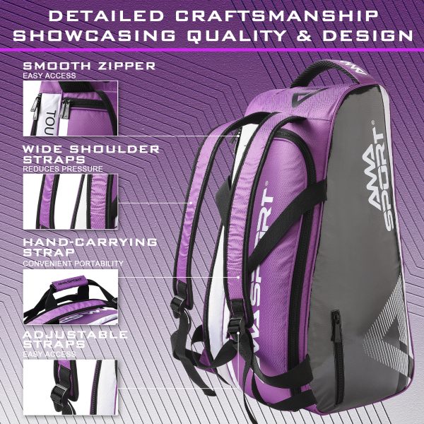 AMA SPORT PICKLEBALL BACKPACK (PURPLE) - Image 4