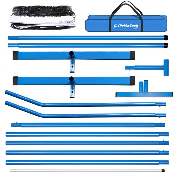 PICKLETECH 4.0-SLIM PORTABLE PICKLEBALL NET BLUE - Image 3