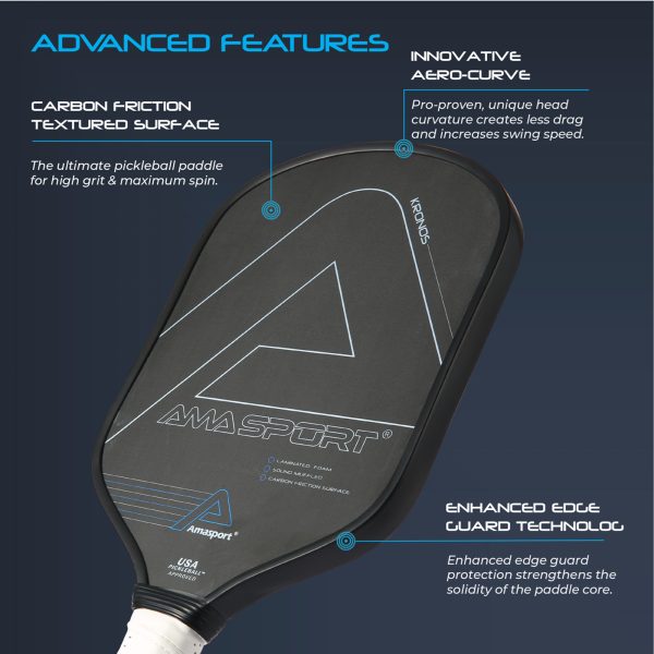 AMA SPORT KRONOS 16MM PICKLEBALL PADDLE - Image 6