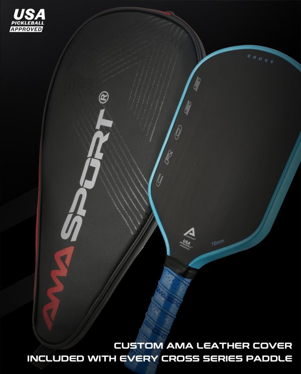 AMA SPORT CROSS 16MM PICKLEBALL PADDLE + PADDLE CASE - Image 6