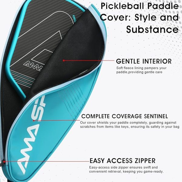 AMA SPORT PICKLEBALL PADDLE CASE (CYAN) - Image 2