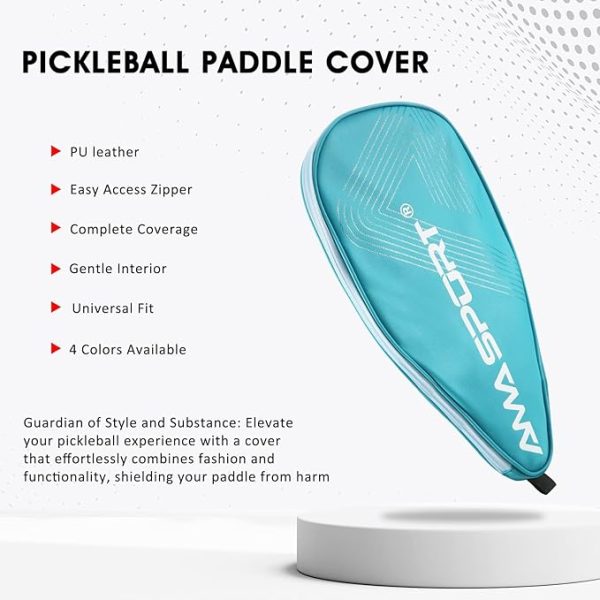 AMA SPORT PICKLEBALL PADDLE CASE (CYAN) - Image 3
