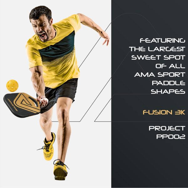 AMA SPORT FUSION 3K 20MM PICKLEBALL PADDLE - Image 8