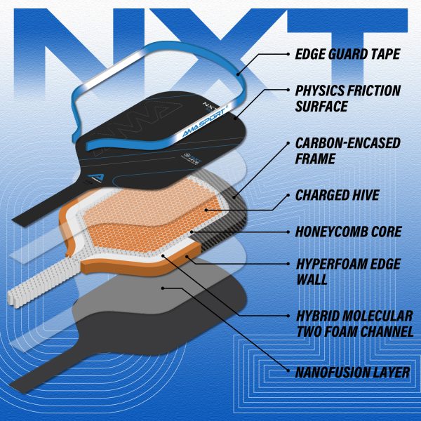 AMA SPORT NXT-01 MAX 16MM PICKLEBALL PADDLE - Image 7