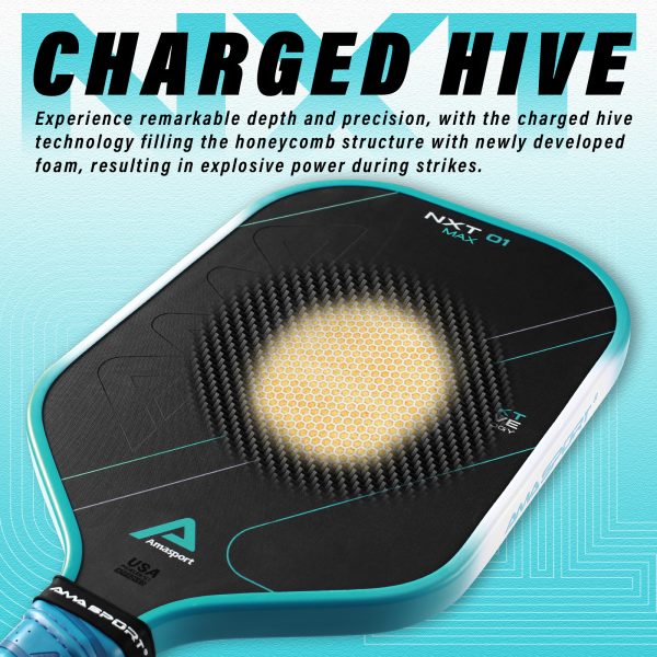 AMA SPORT NXT-01 MAX 16MM PICKLEBALL PADDLE - Image 8