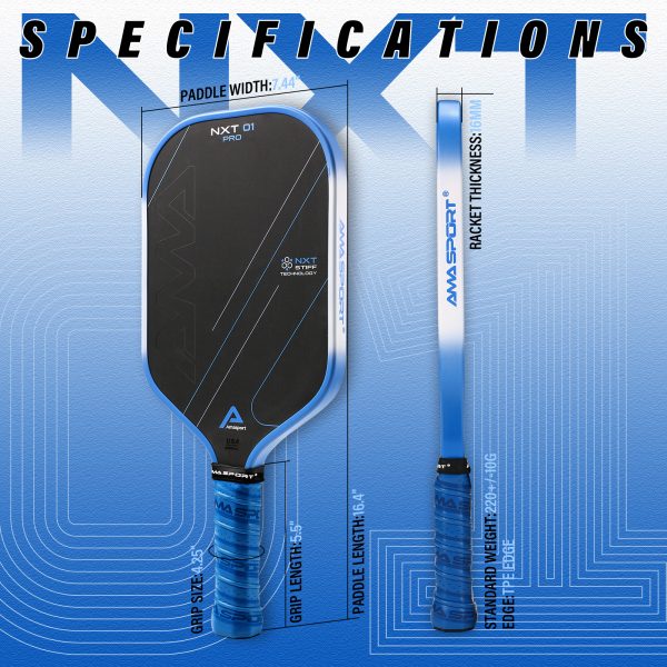 AMA SPORT NXT-01 PRO 16MM PICKLEBALL PADDLE - Image 5