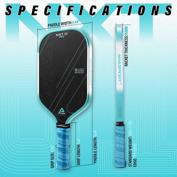 AMA SPORT NXT-01 PRO 14MM PICKLEBALL PADDLE - Image 2