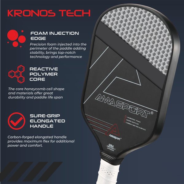 AMA SPORT KRONOS 16MM PICKLEBALL PADDLE - Image 7