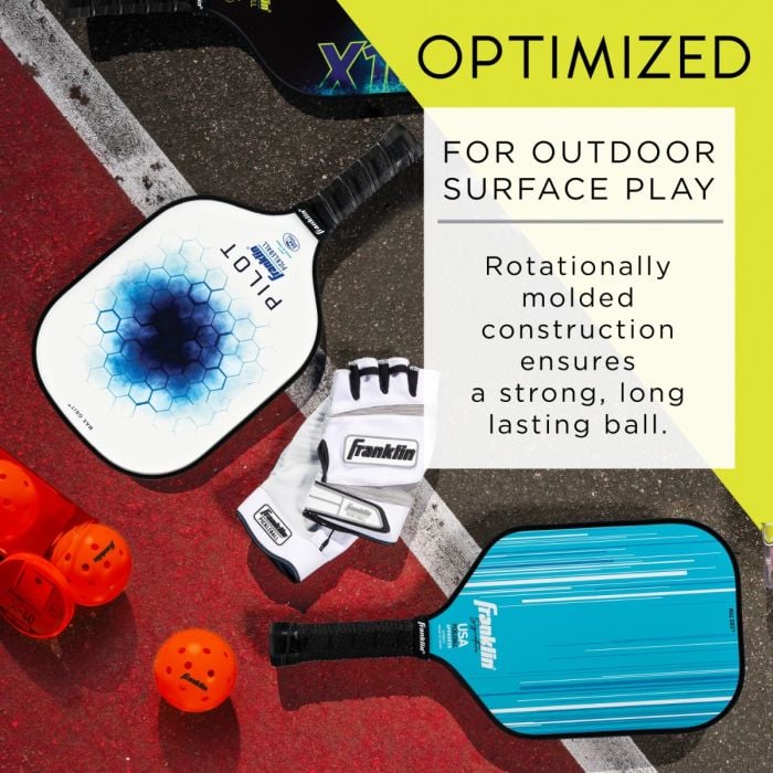 FRANKLIN X-40 OUTDOOR PICKLEBALL BALLS (EMBER) - Image 3