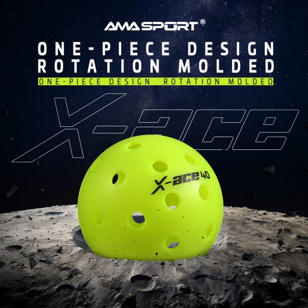 AMA SPORT X-ACE 40 PICKLEBALL BALLS (GREEN)