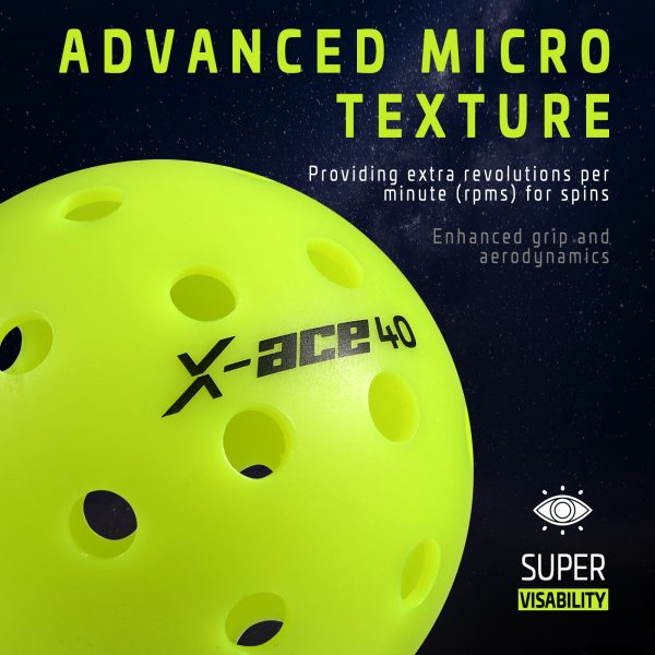 AMA SPORT X-ACE 40 PICKLEBALL BALLS (GREEN) - Image 4
