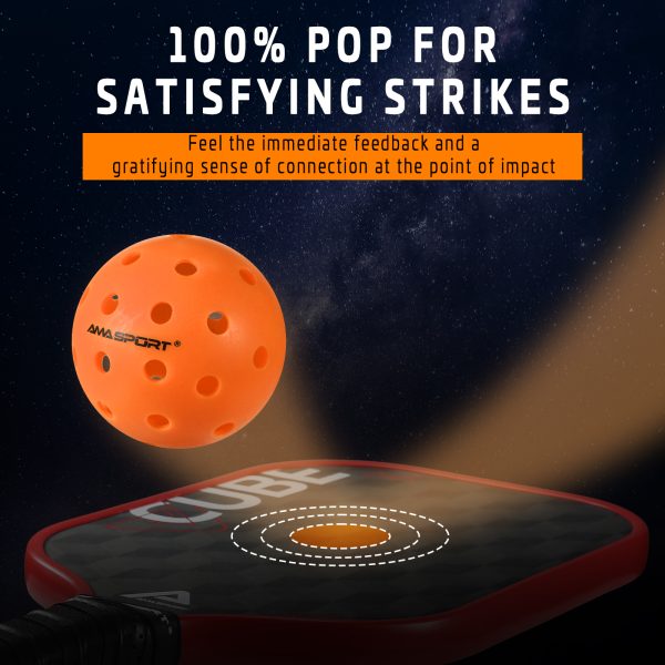 AMA SPORT X-ACE 40 PICKLEBALL BALLS (ORANGE) - Image 5